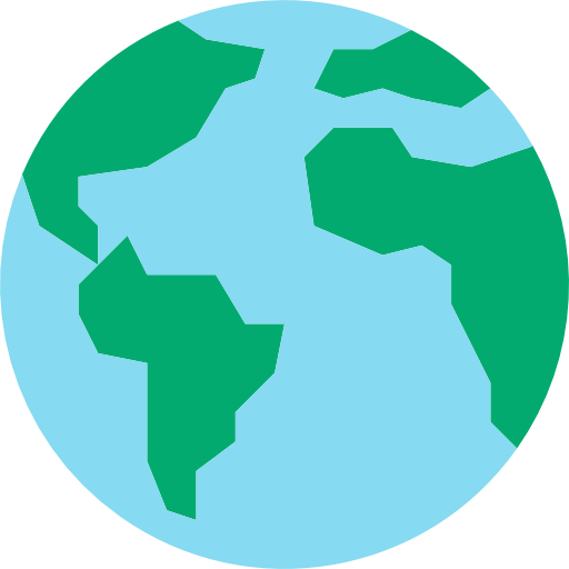 Worldwide coverage icon