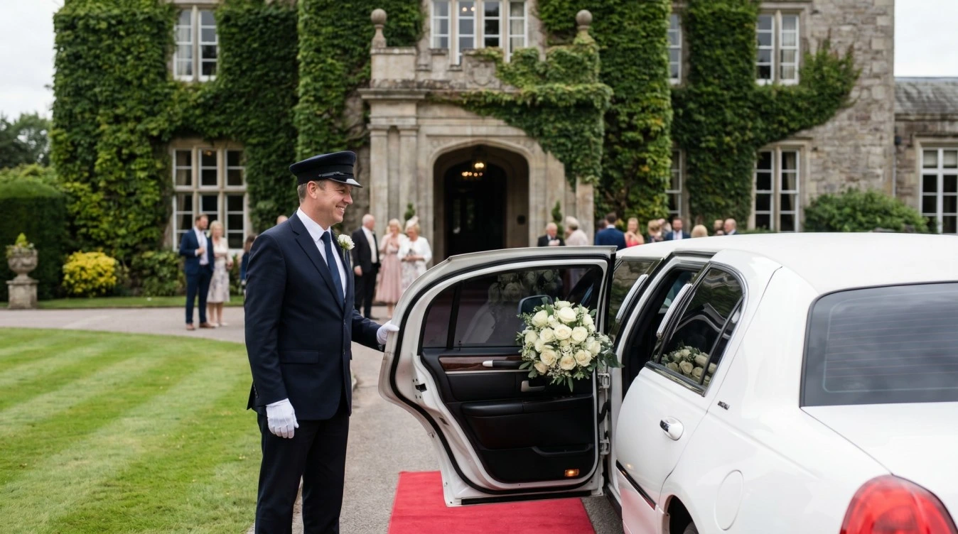 Professional luxury limo and black car service in Chevy Chase MD for weddings galas and country club events