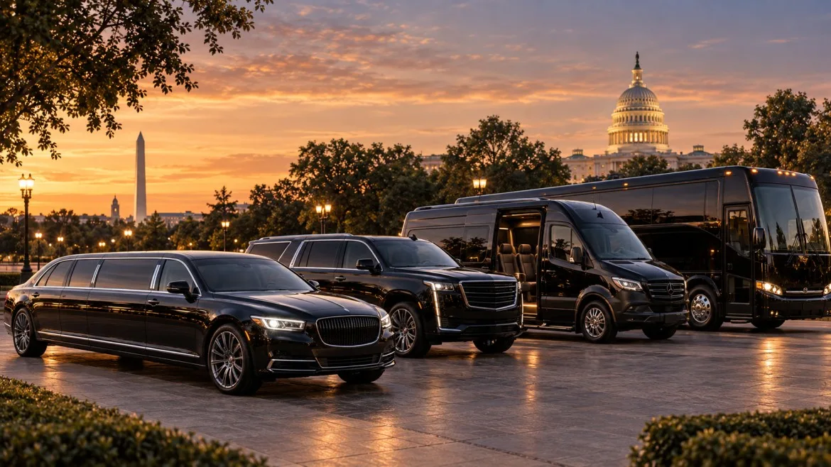 Washington DC limousine fleet with stretch limousine SUV limousine Sprinter and party bus