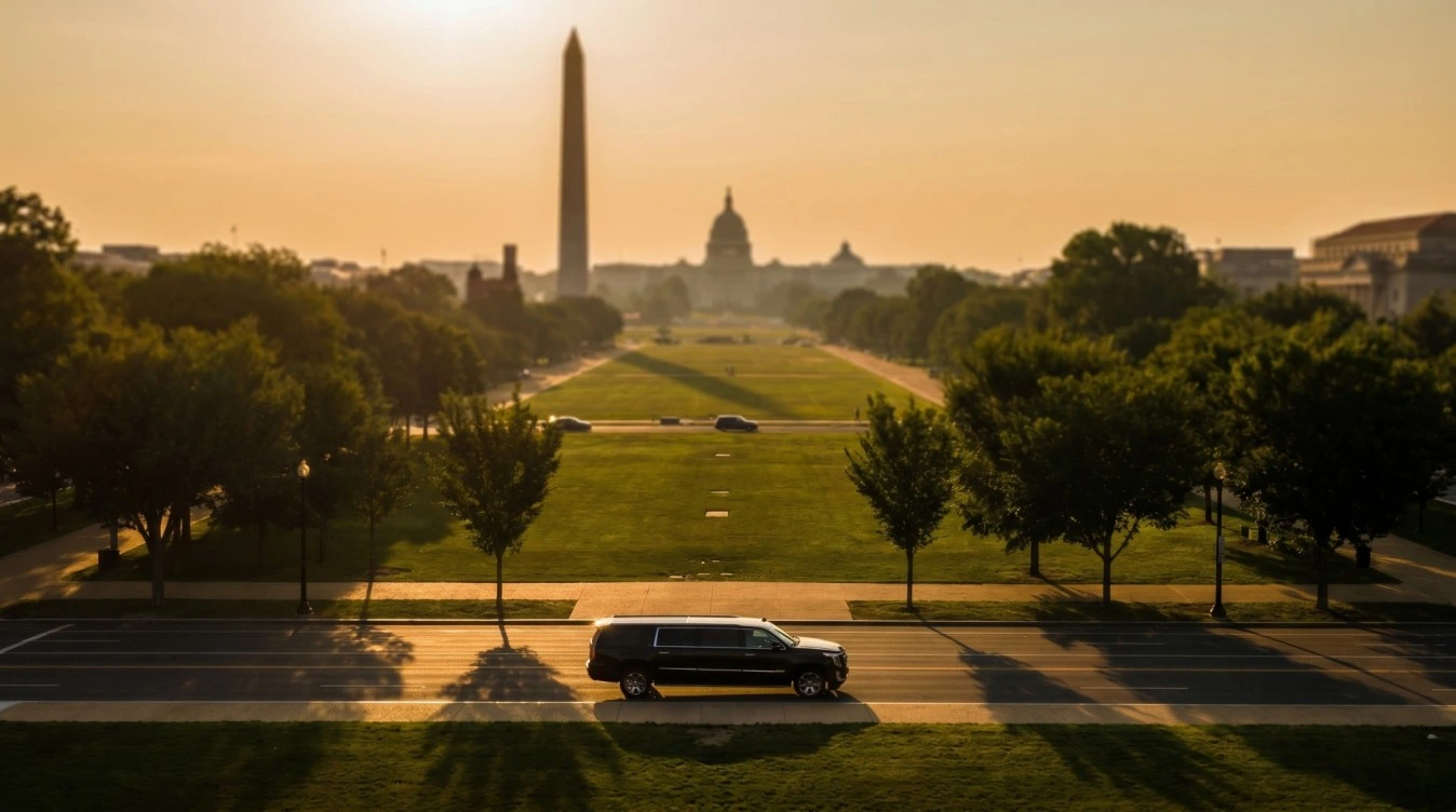 Washington DC skyline at dusk — Singh Car Service operating in the capital since 2008