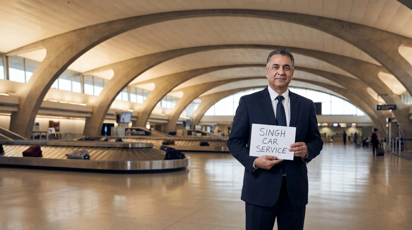 Eero Saarinen main terminal at Washington Dulles International Airport Singh Car Service IAD transfer