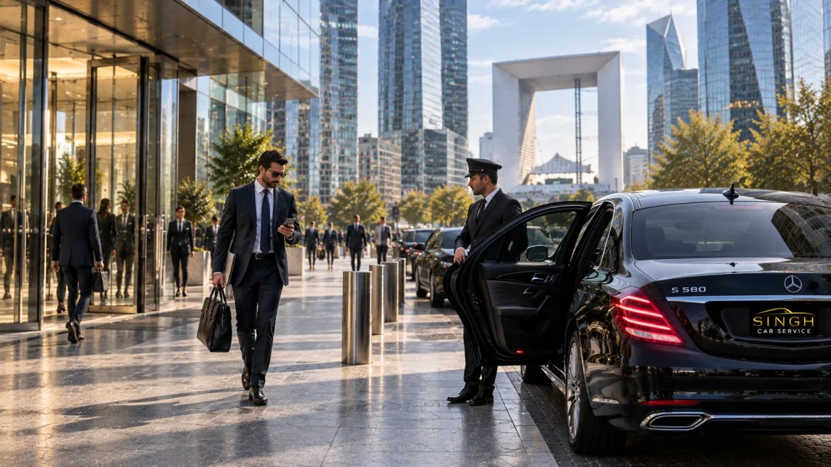 La Défense executive roadshow chauffeur between business meetings